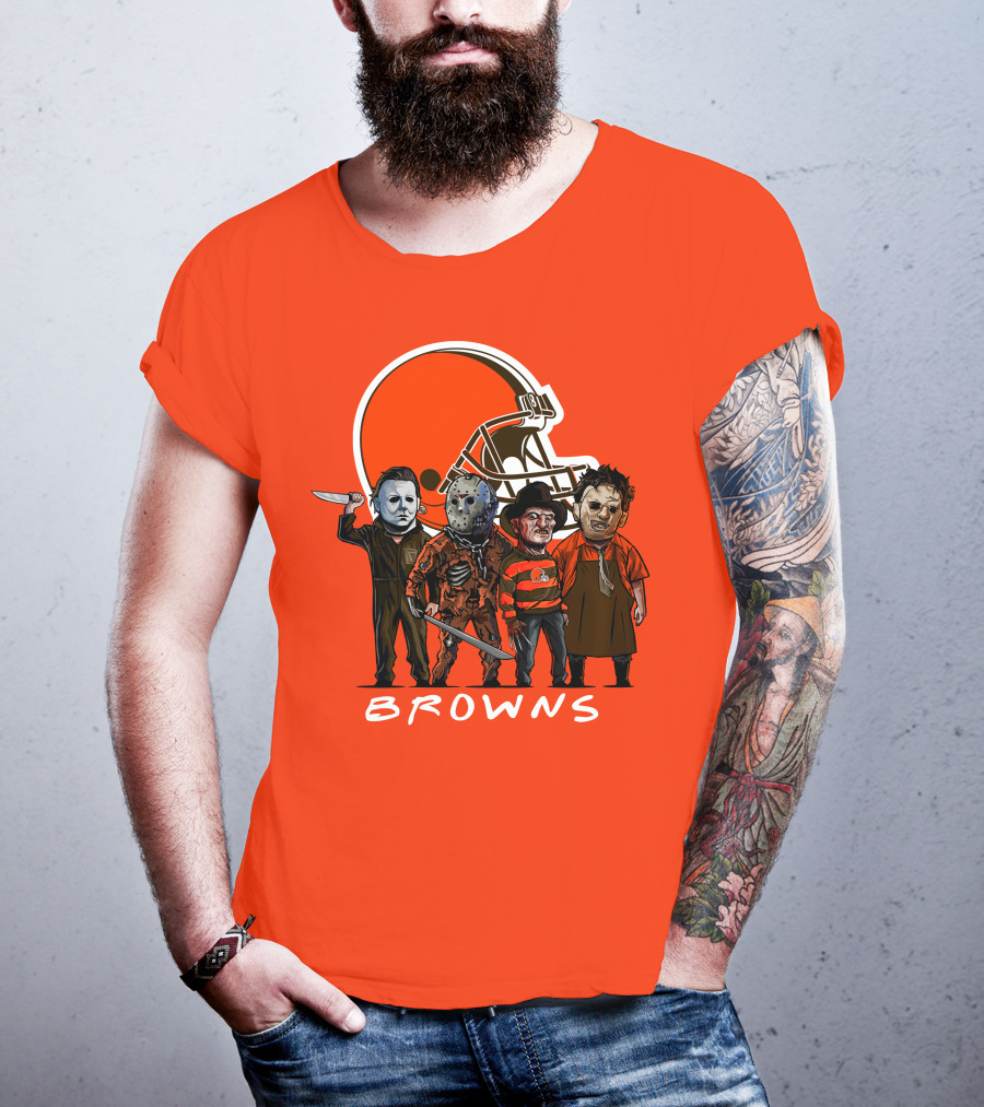 Cleveland Browns Halloween The Slasher Squad Browns T-Shirt