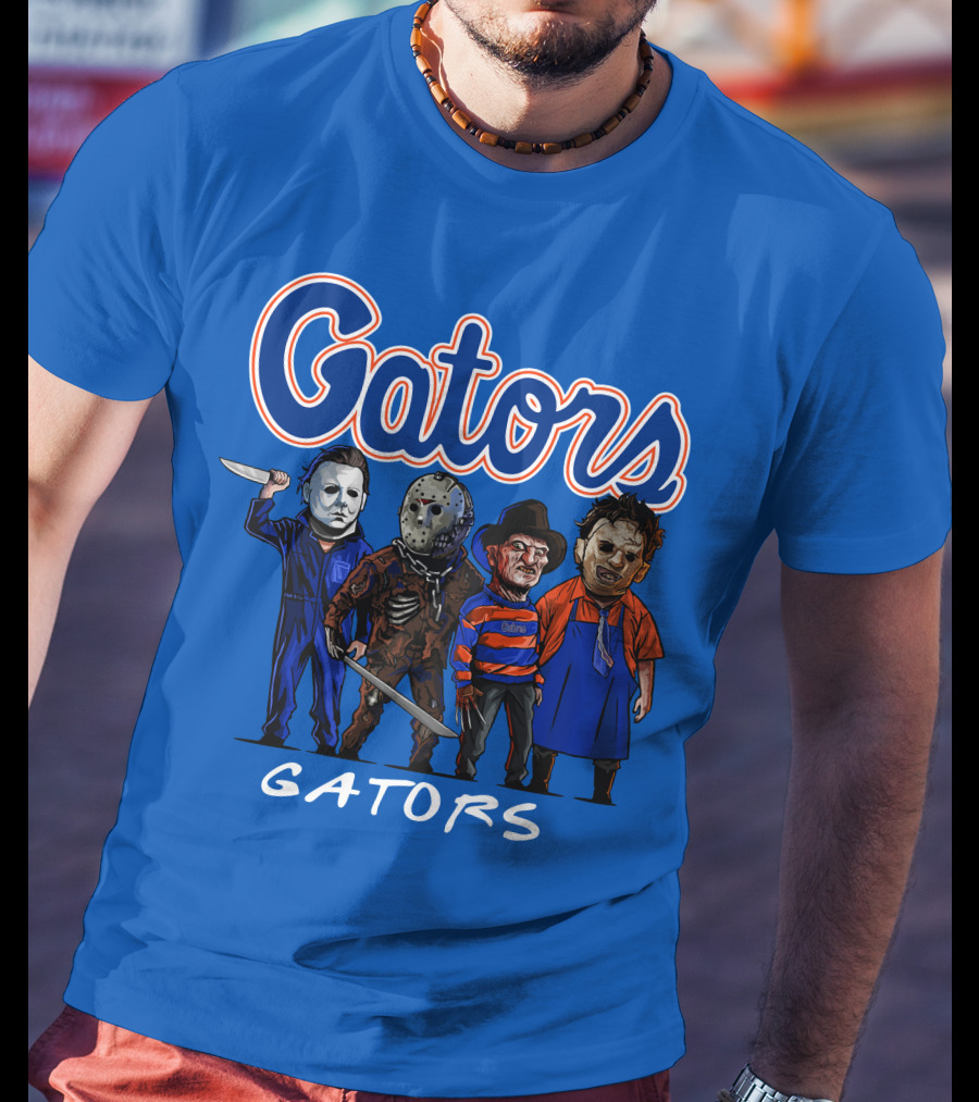 Gators Halloween The Slasher Squad Teams Horror Icons T-Shirt