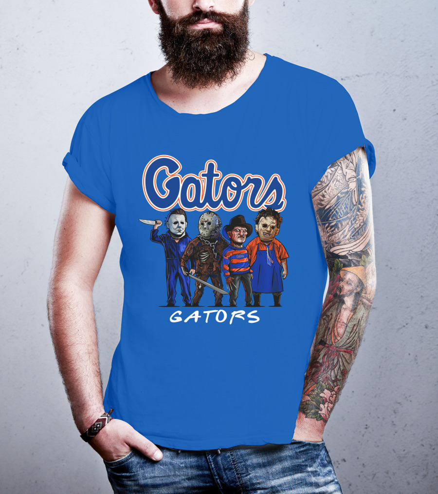 Gators Halloween The Slasher Squad Teams Horror Icons T-Shirt