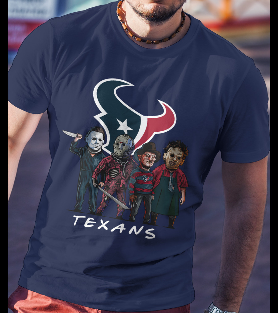 Houston Texans Halloween The Slasher Squad Texans T-Shirt