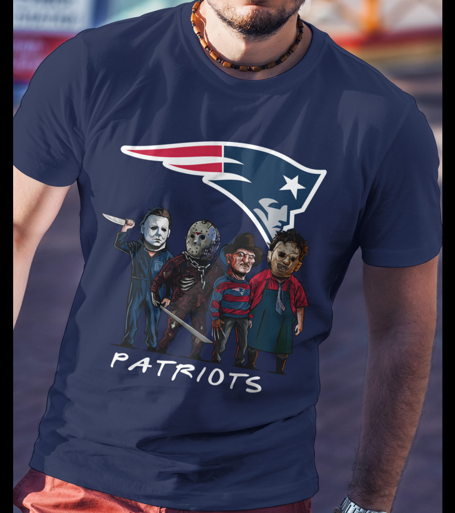 New England Patriots Halloween Horror Slasher Squad Team T-Shirt
