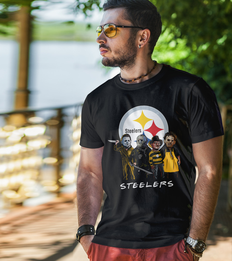 Pittsburgh Steelers Halloween Slasher Squad Team Characters T-Shirt