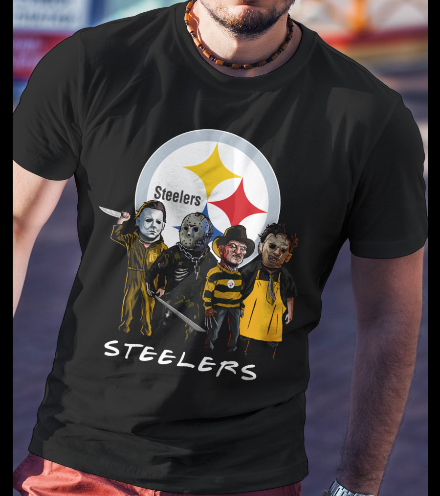 Pittsburgh Steelers Halloween Slasher Squad Team Characters T-Shirt