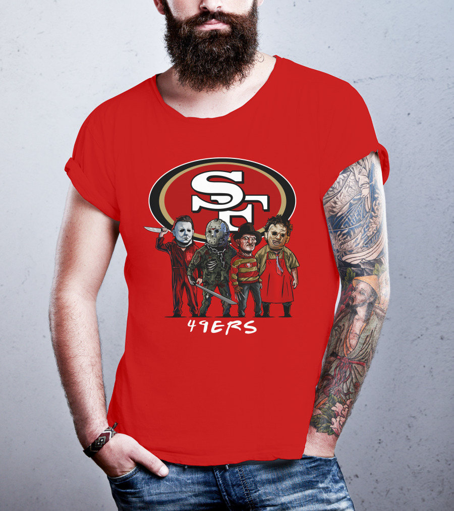 San Francisco 49ers Halloween Slasher Squad Icons 49ers T-Shirt