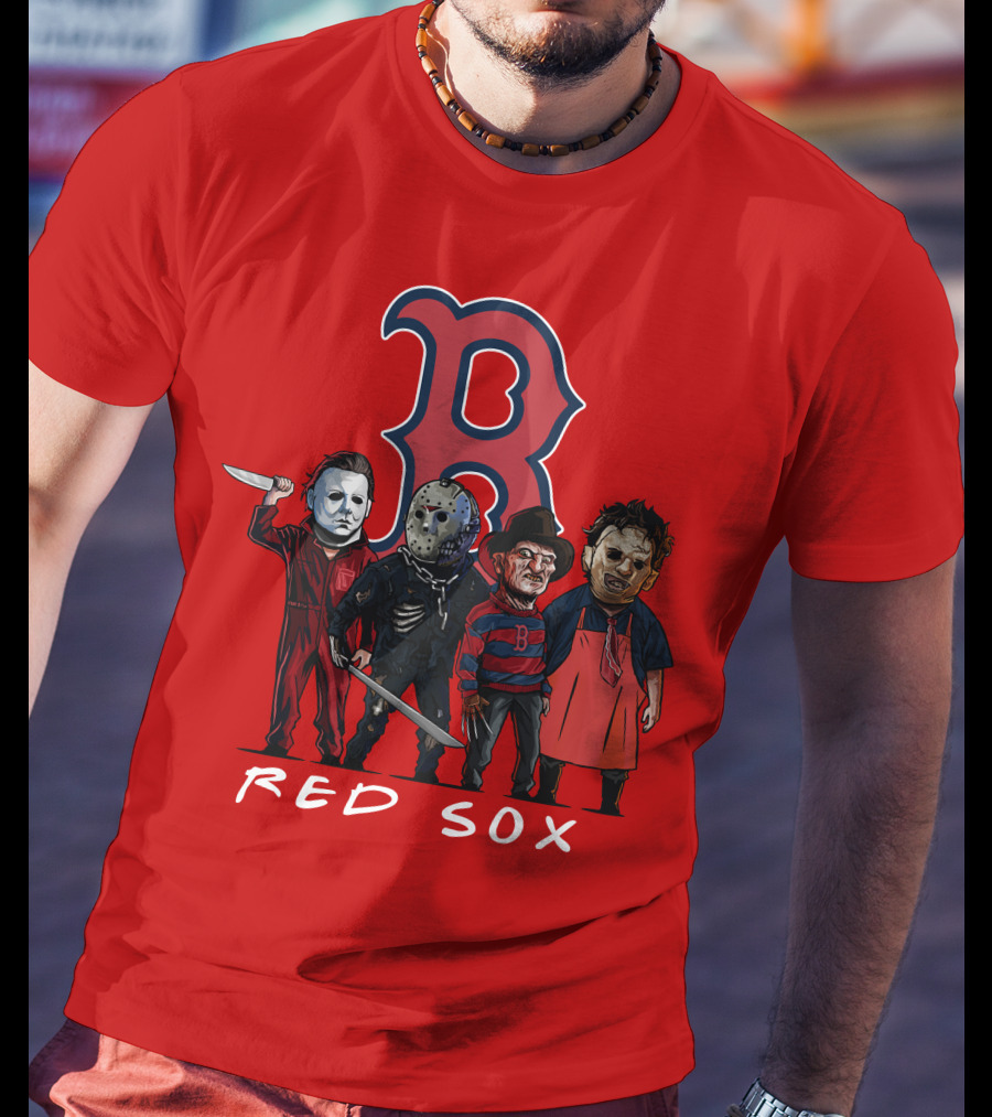 Boston Red Sox Halloween Horror Icons Slasher Squad T-Shirt