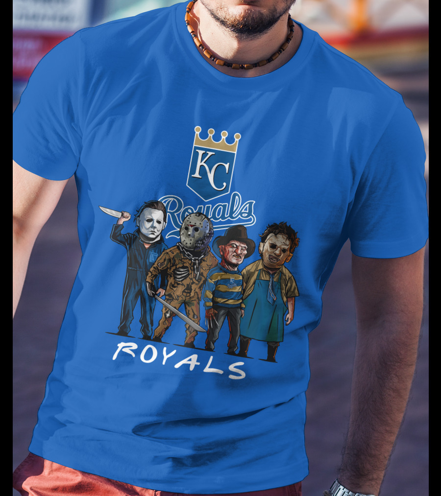Kansas City Royals Halloween Horror Icons Team Squad T-Shirt