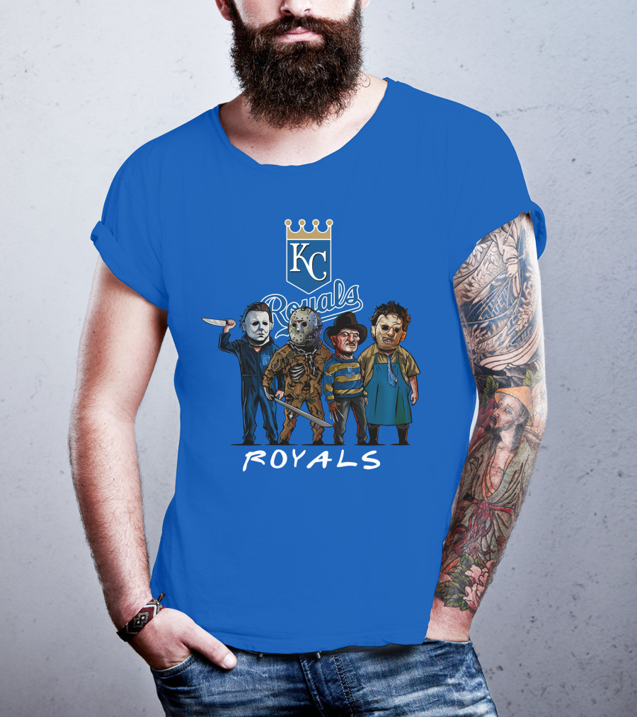 Kansas City Royals Halloween Horror Icons Team Squad T-Shirt