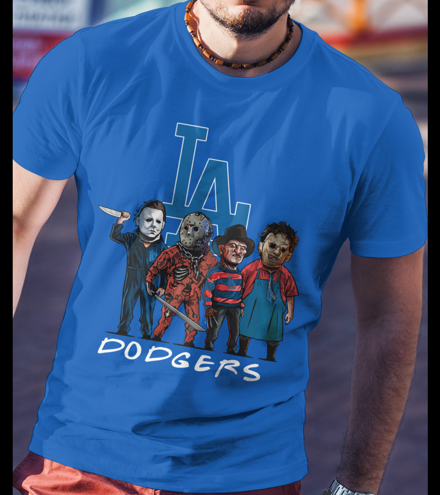 Los Angeles Dodgers Halloween Horror Icons Team T-Shirt