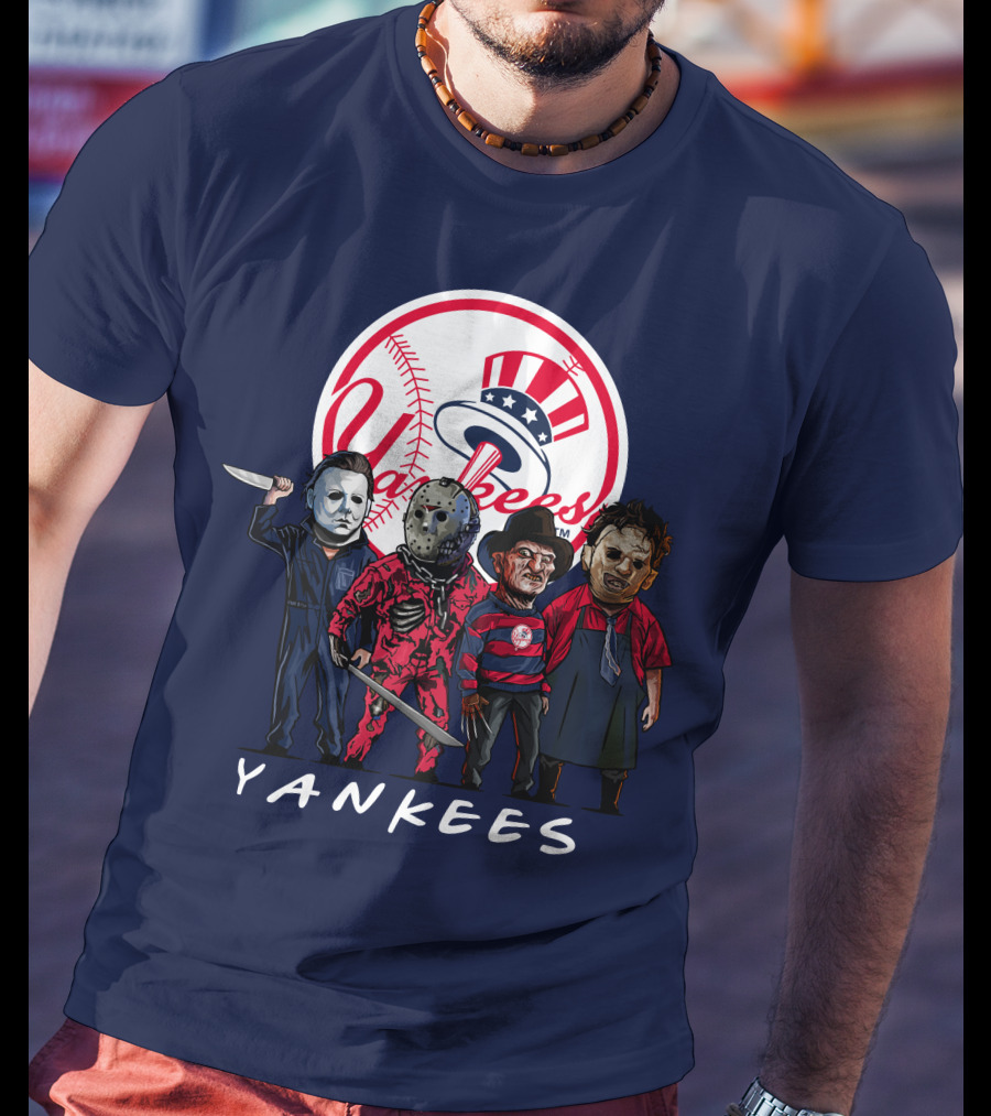 Yankees Halloween The Slasher Squad Teams Yankees T-Shirt