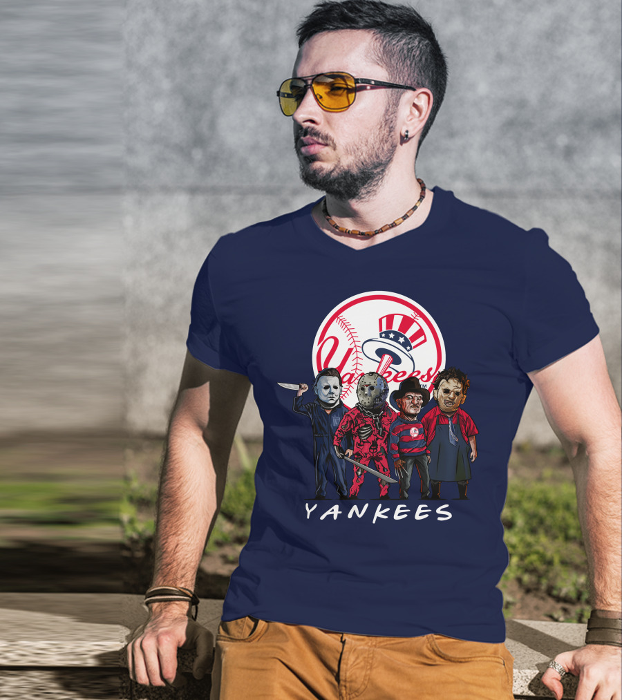 Yankees Halloween The Slasher Squad Teams Yankees T-Shirt