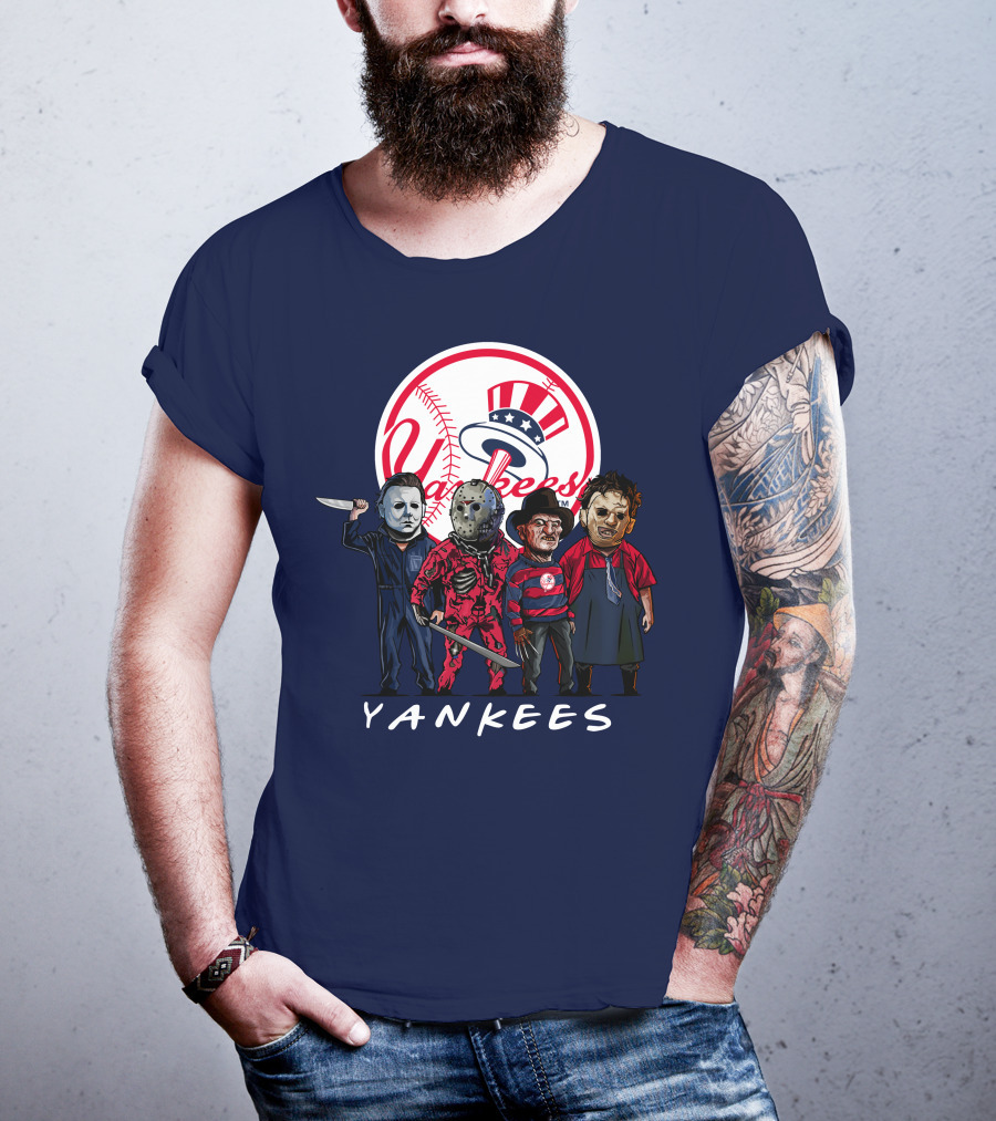Yankees Halloween The Slasher Squad Teams Yankees T-Shirt