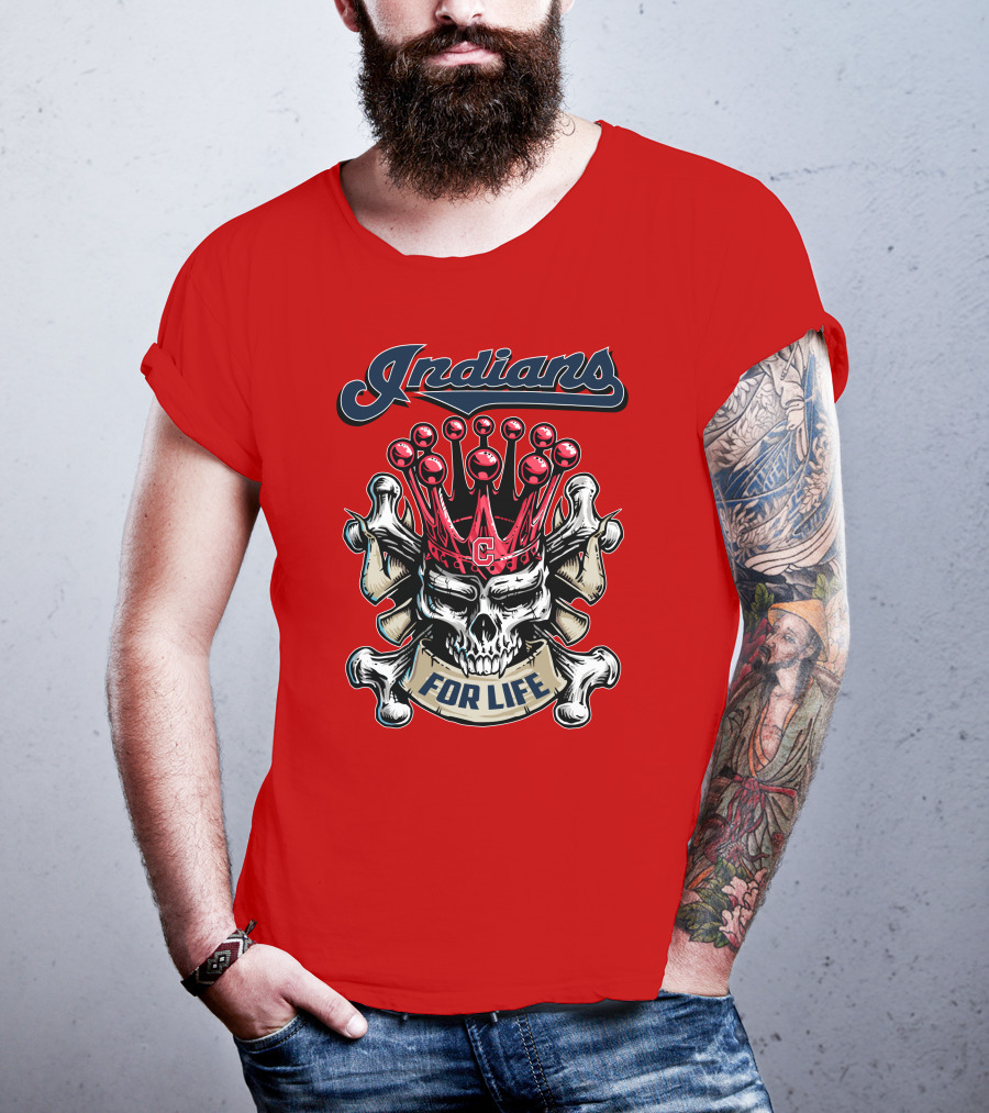 Indians Skull King Crown C For Life T-Shirt