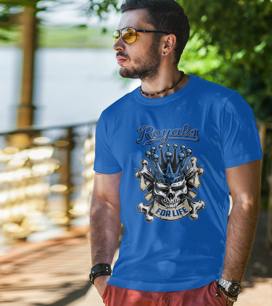 Royals Skull King For Life Kansas City Royals T-Shirt