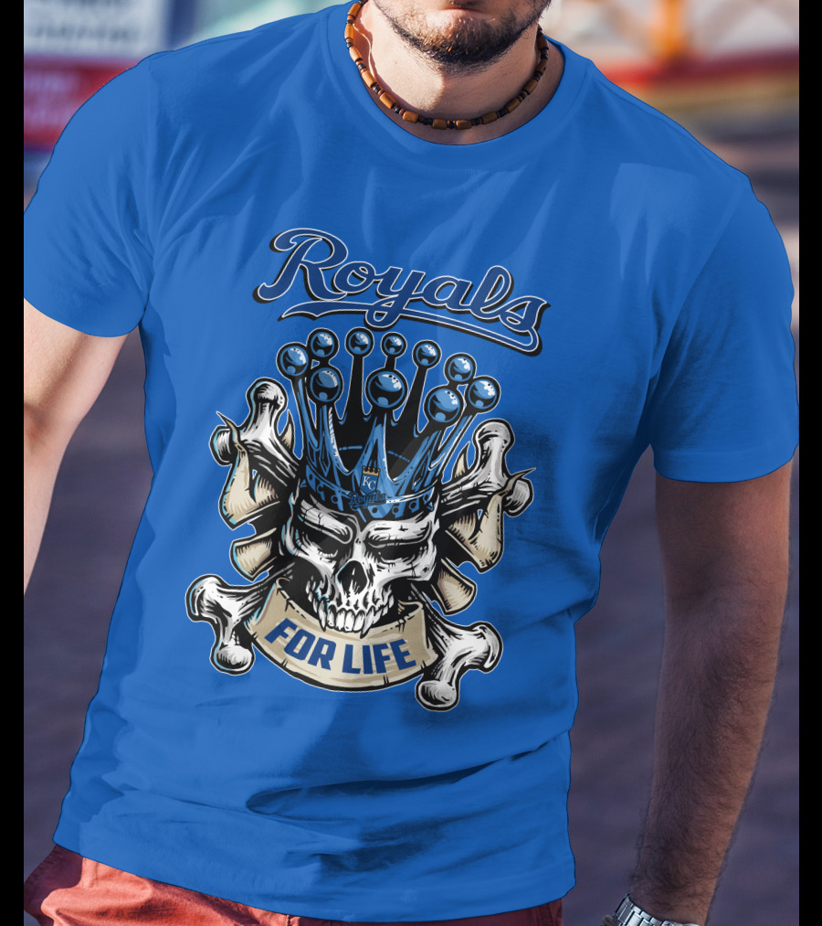 Royals Skull King For Life Kansas City Royals T-Shirt