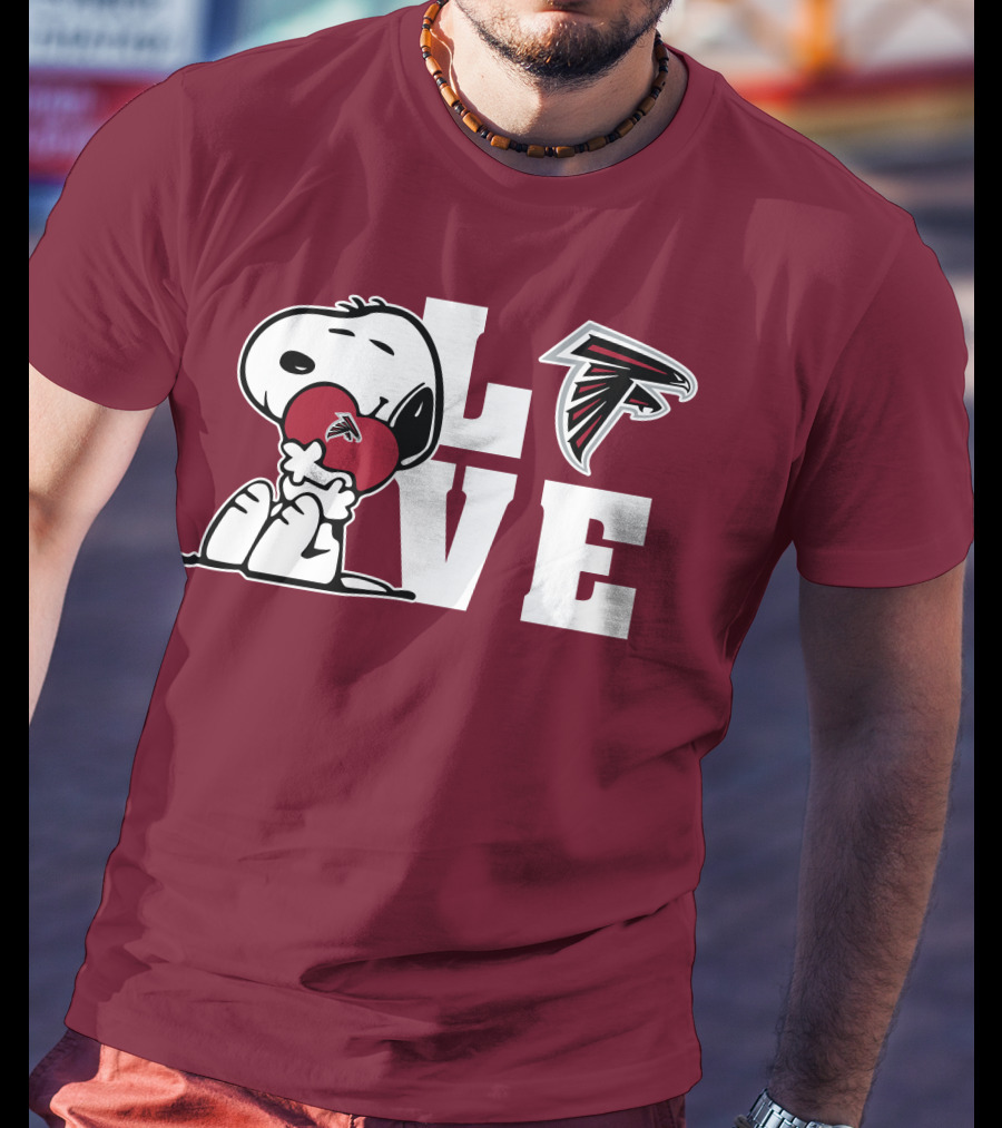 Snoopy Atlanta Falcons Love T-Shirt