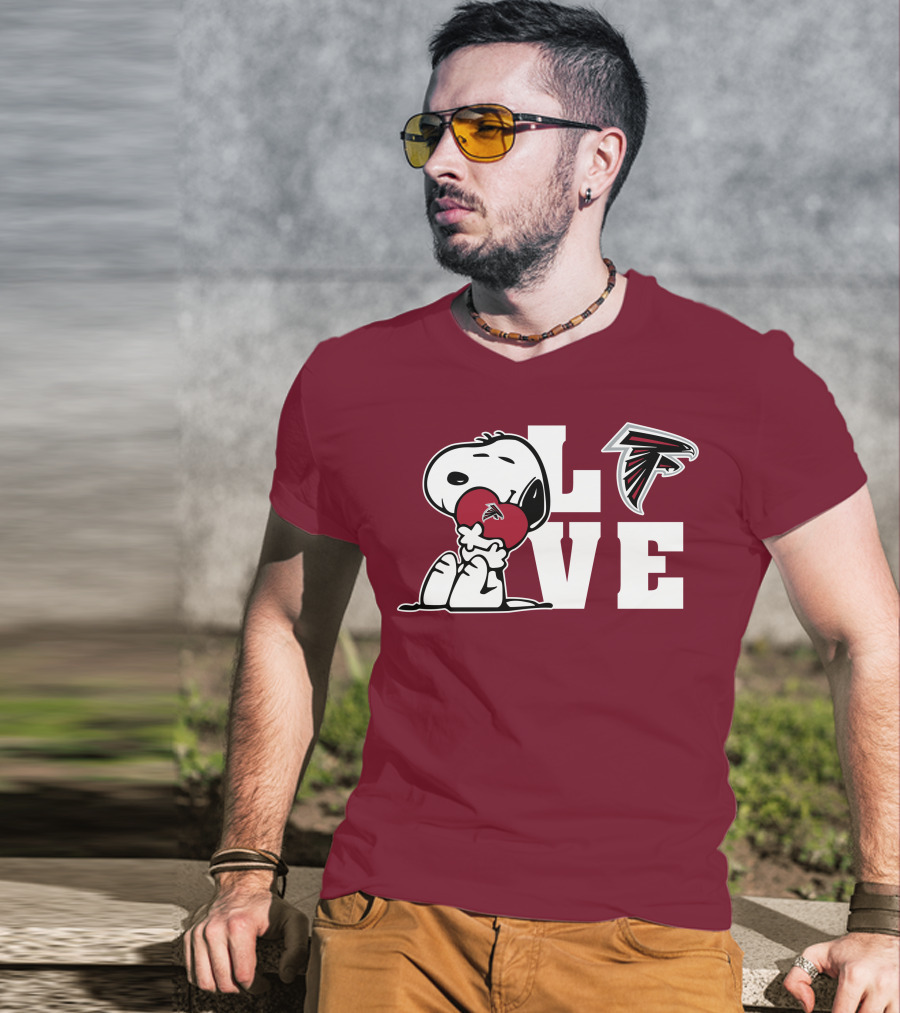 Snoopy Atlanta Falcons Love T-Shirt