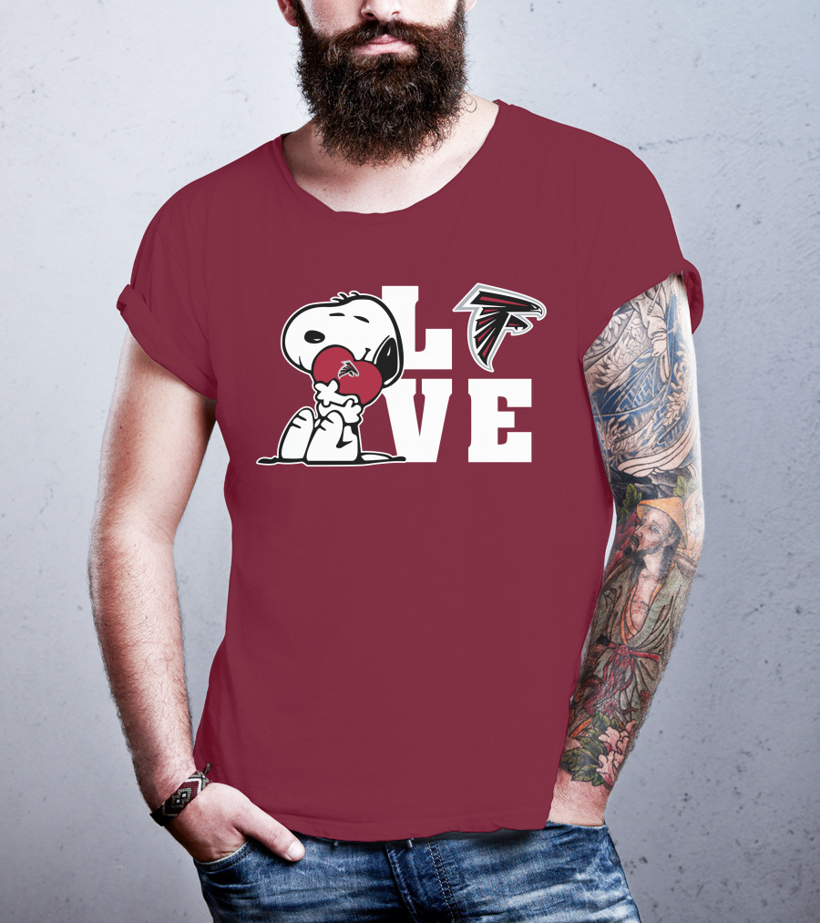 Snoopy Atlanta Falcons Love T-Shirt
