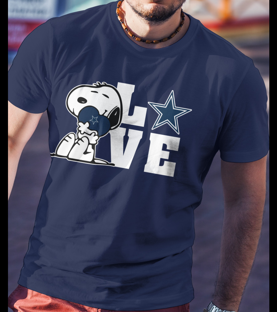 Snoopy Love Dallas Cowboys Star T-Shirt