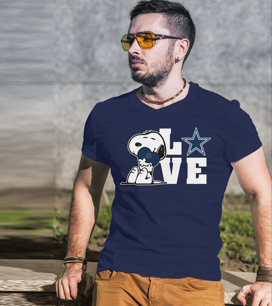 Snoopy Love Dallas Cowboys Star T-Shirt