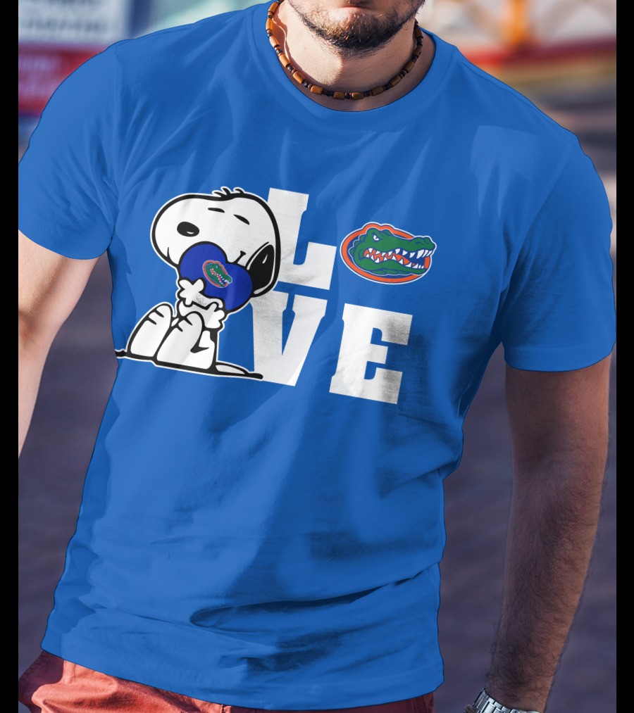 Snoopy Love Florida Gators Peanuts Team Fan Merchandise T-Shirt