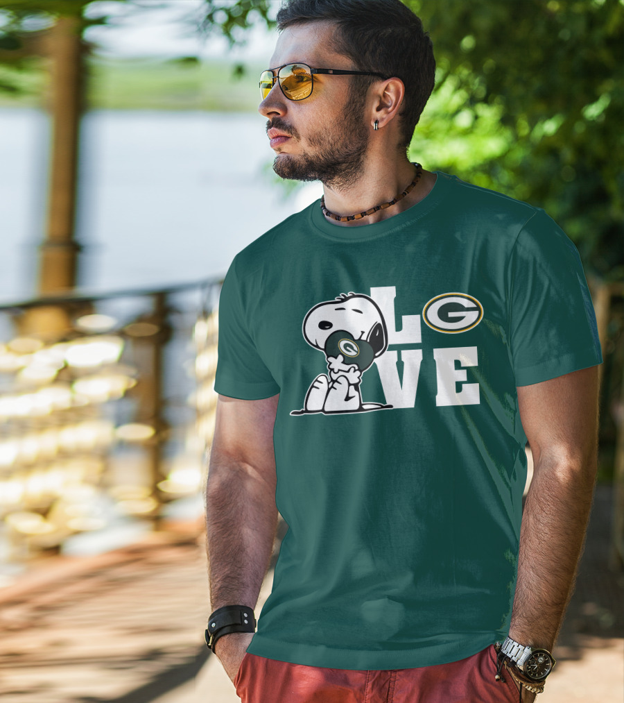 Snoopy Love Green Bay Packers T-Shirt