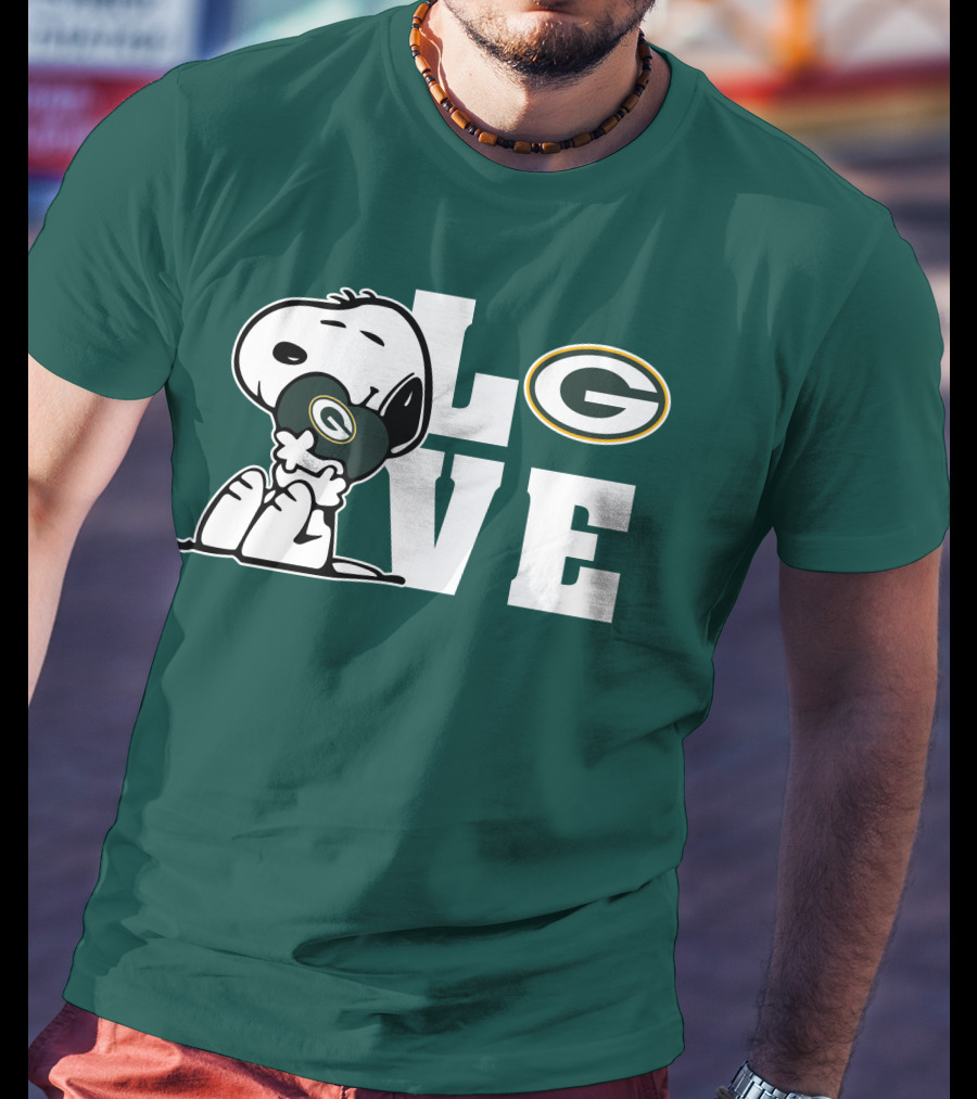 Snoopy Love Green Bay Packers T-Shirt