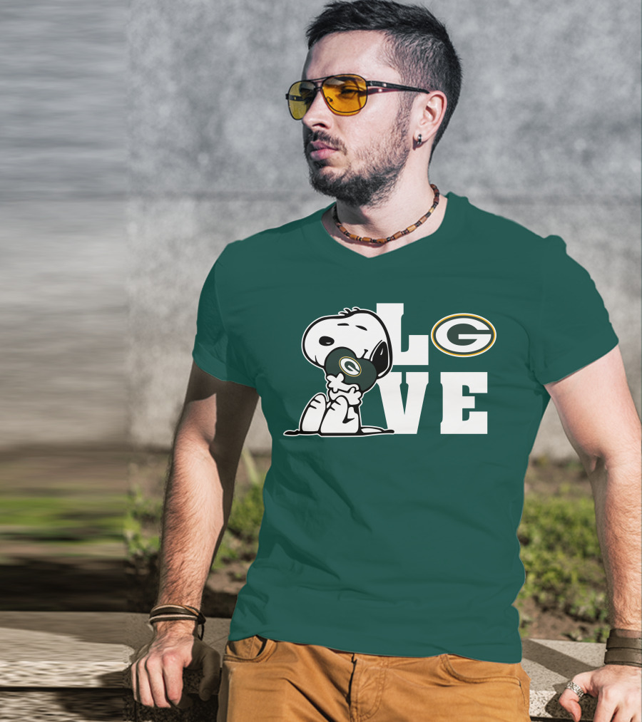 Snoopy Love Green Bay Packers T-Shirt