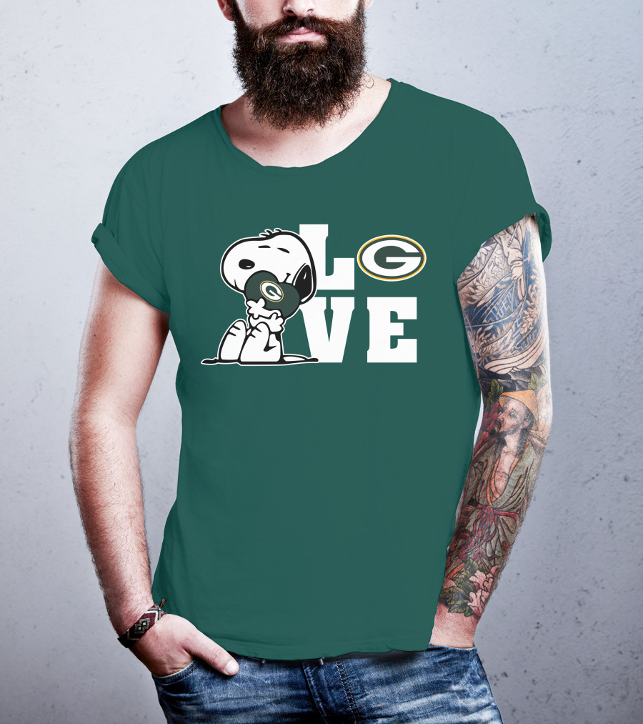 Snoopy Love Green Bay Packers T-Shirt
