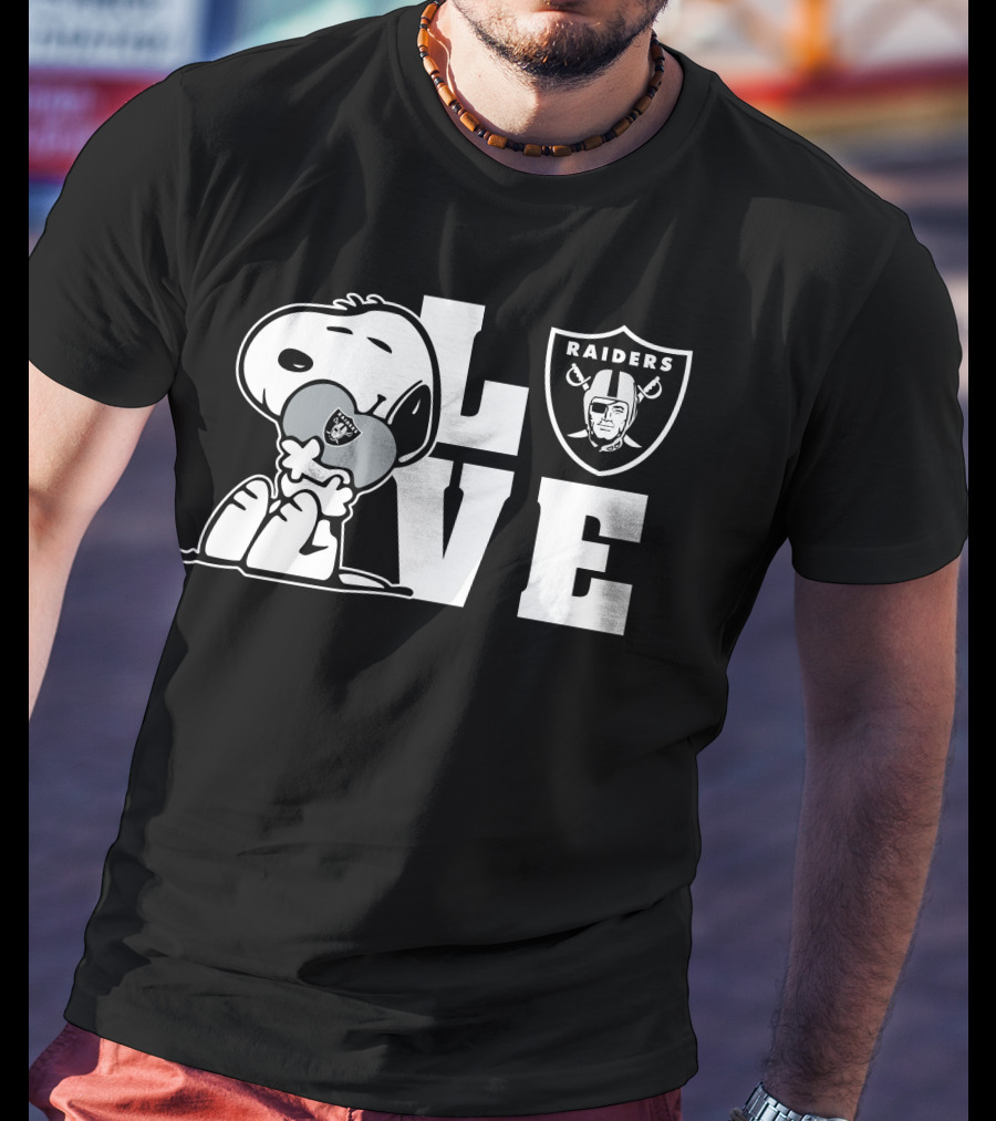 Snoopy Love With Las Vegas Raiders T-Shirt