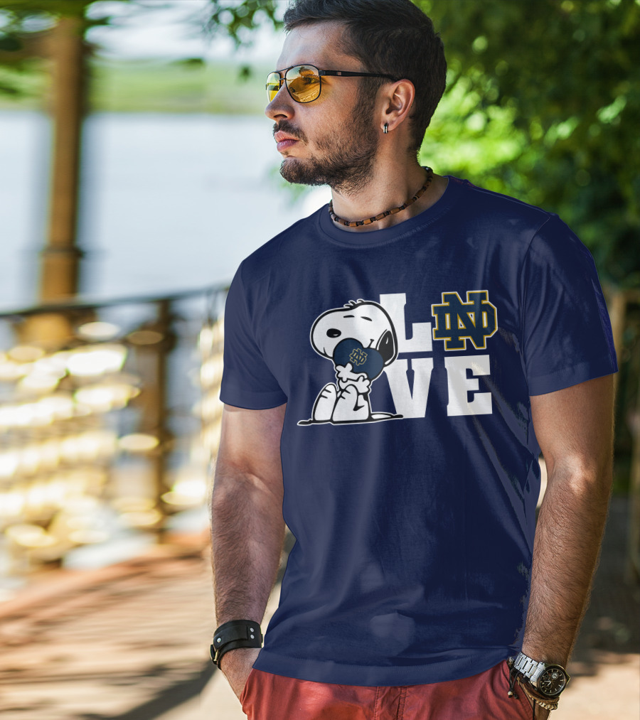 Snoopy Notre Dame Fighting Irish Love Nd T-Shirt