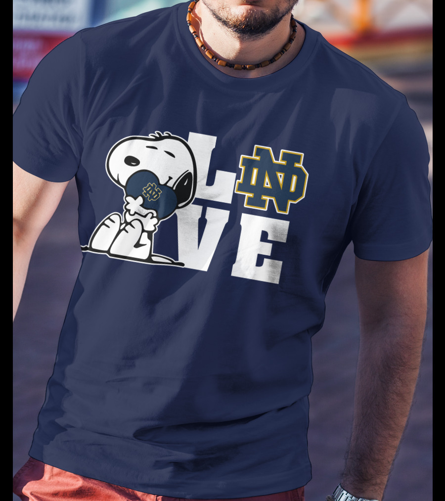 Snoopy Notre Dame Fighting Irish Love Nd T-Shirt