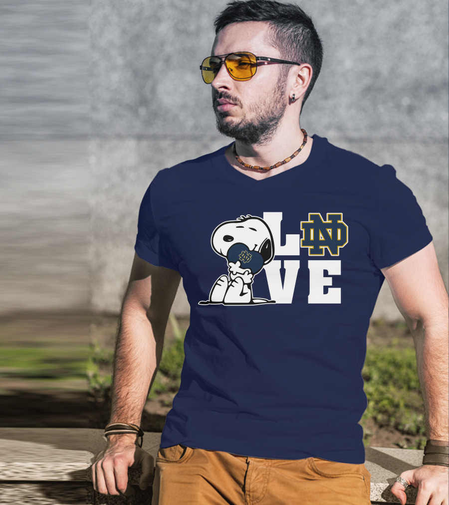 Snoopy Notre Dame Fighting Irish Love Nd T-Shirt