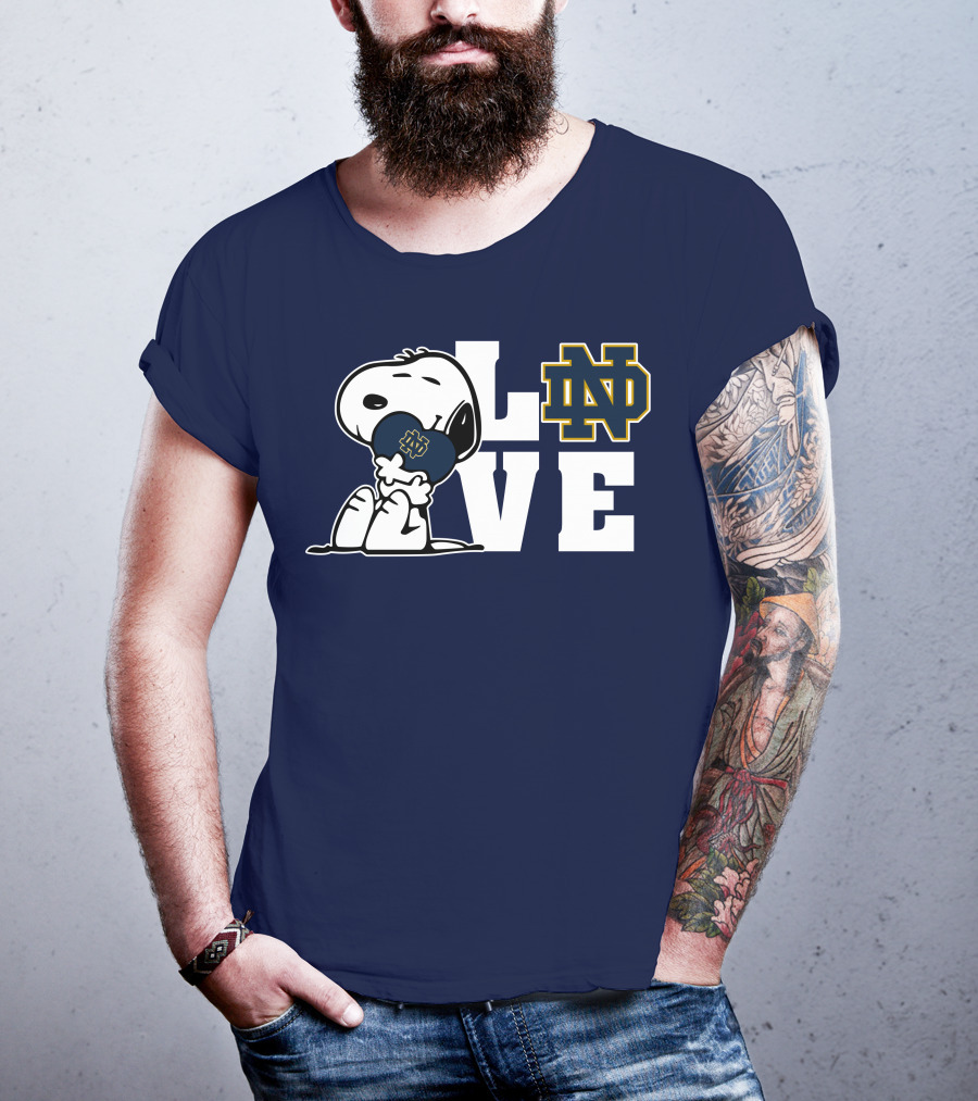 Snoopy Notre Dame Fighting Irish Love Nd T-Shirt