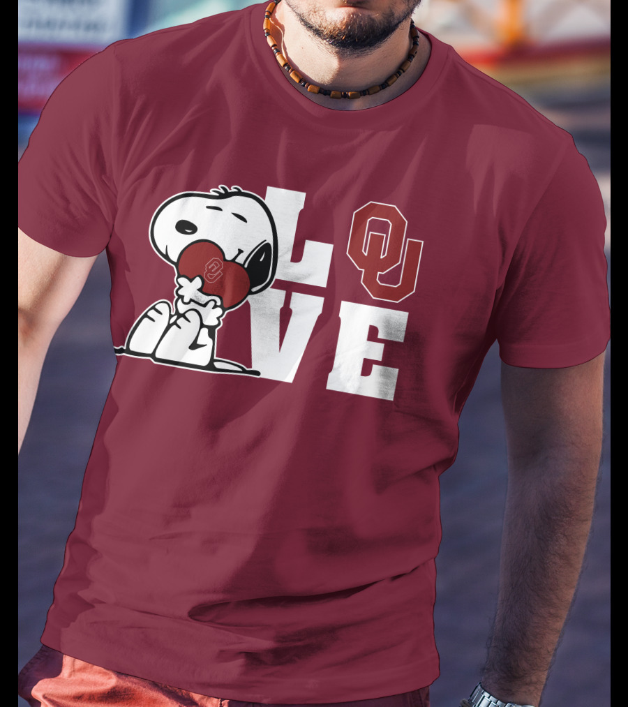 Snoopy Love Ou Oklahoma Sooners T-Shirt