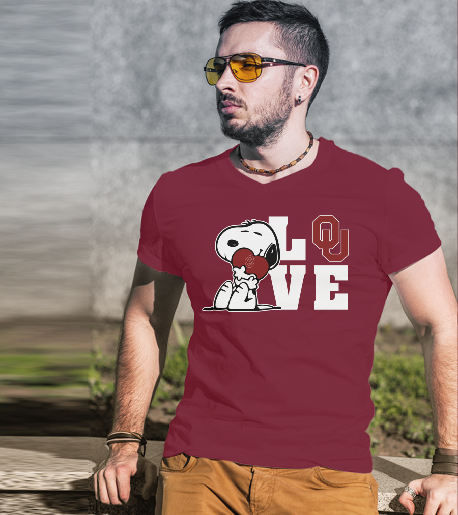 Snoopy Love Ou Oklahoma Sooners T-Shirt