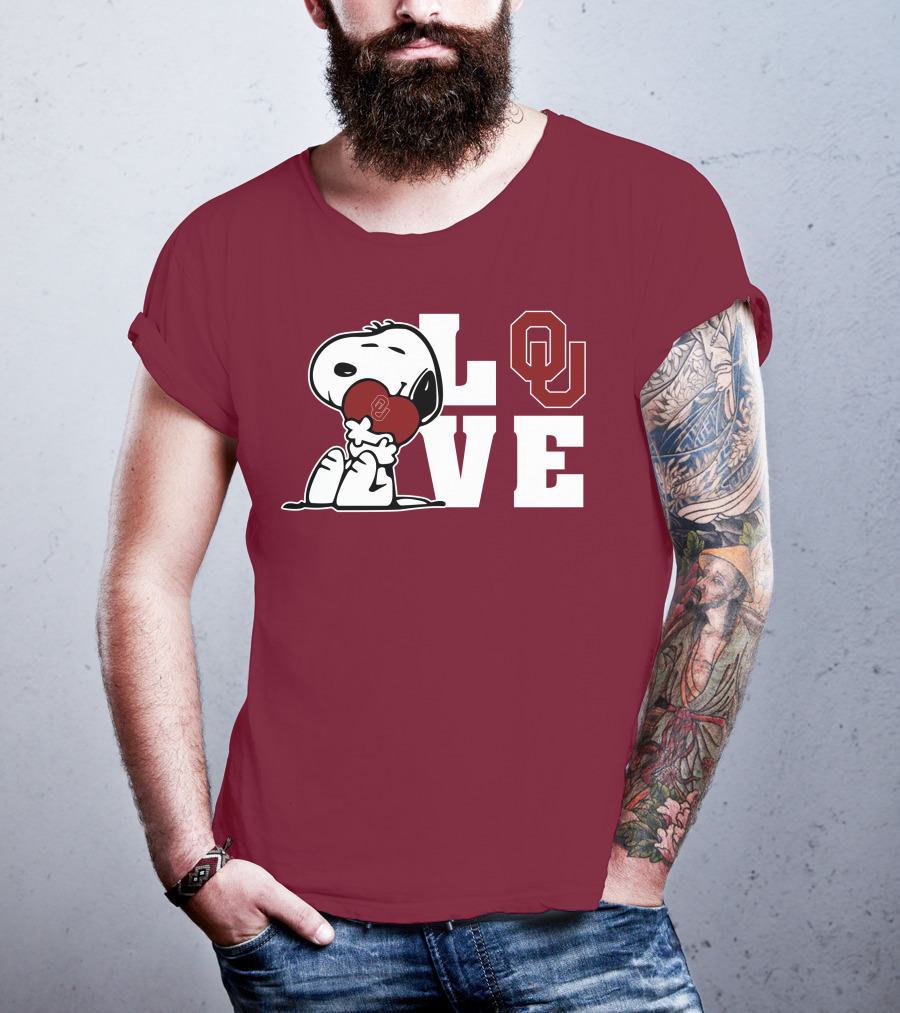Snoopy Love Ou Oklahoma Sooners T-Shirt
