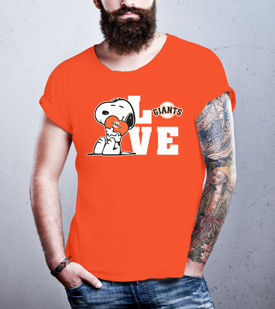 Snoopy Giants Love San Francisco Giants T-Shirt