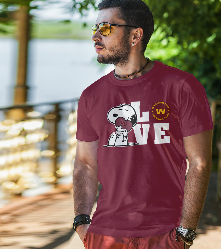 Snoopy Love Washington Football Team W T-Shirt