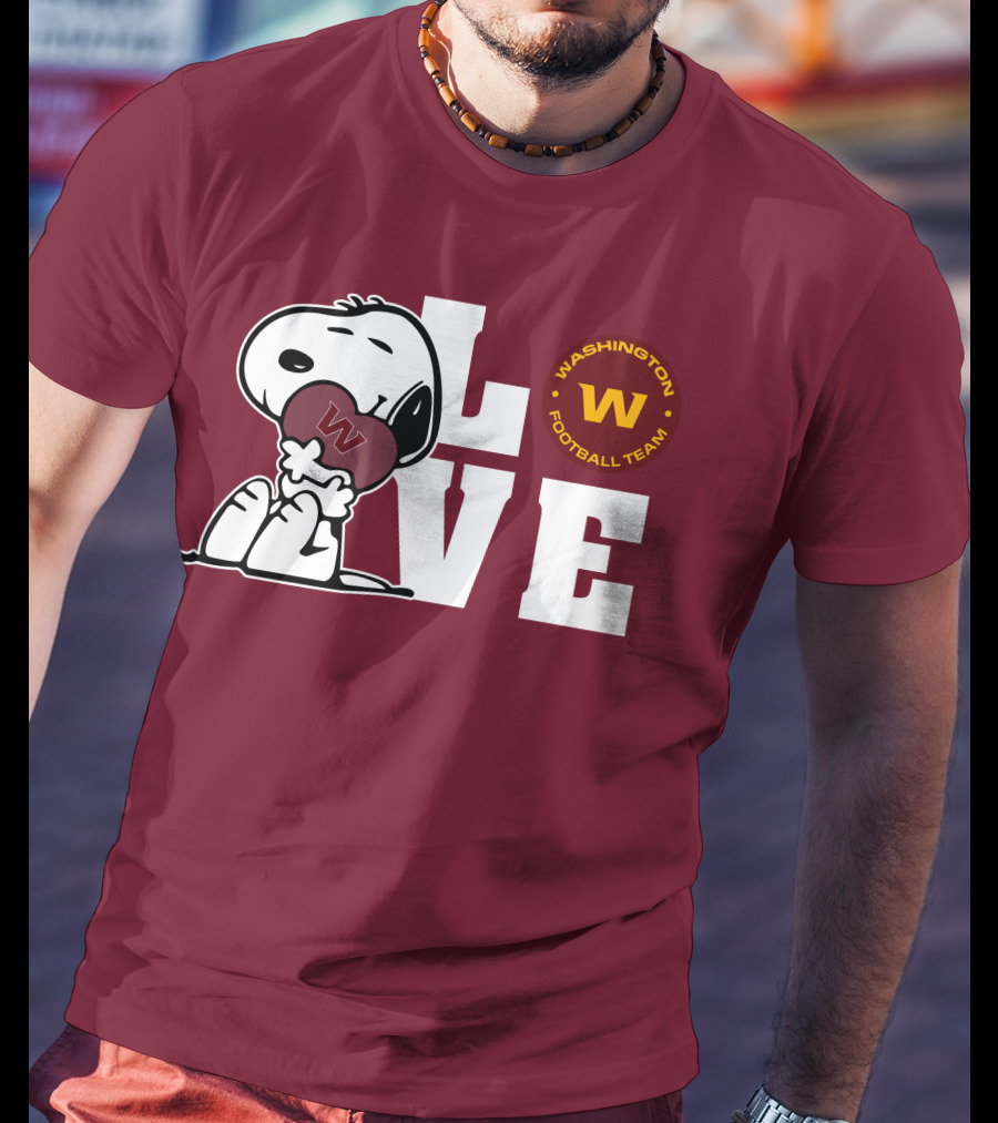 Snoopy Love Washington Football Team W T-Shirt