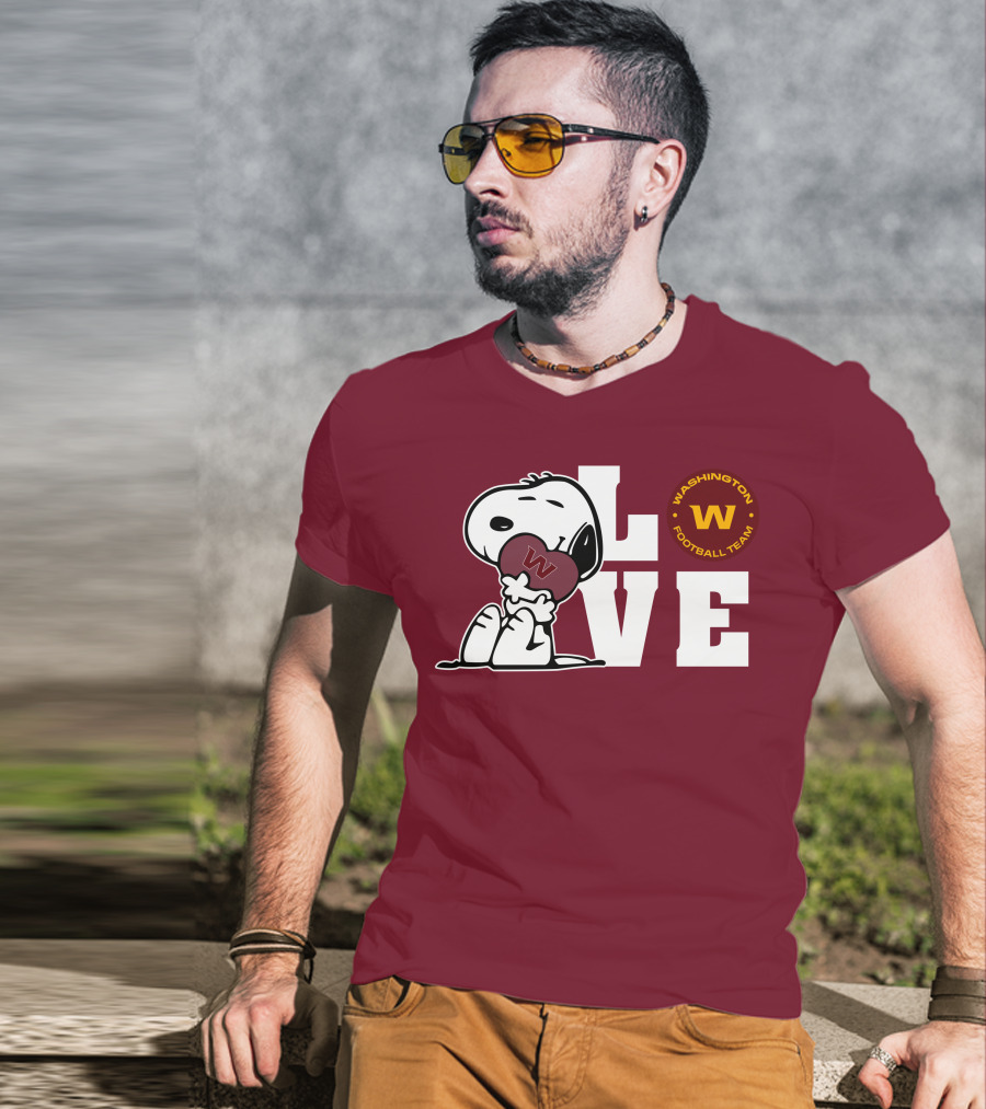 Snoopy Love Washington Football Team W T-Shirt
