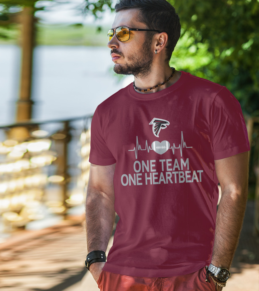 Atlanta Falcons One Team One Heartbeat Football Heartbeat T-Shirt