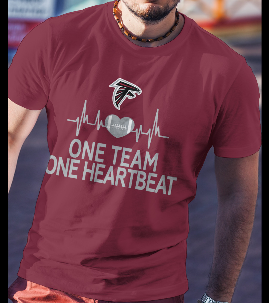 Atlanta Falcons One Team One Heartbeat Football Heartbeat T-Shirt
