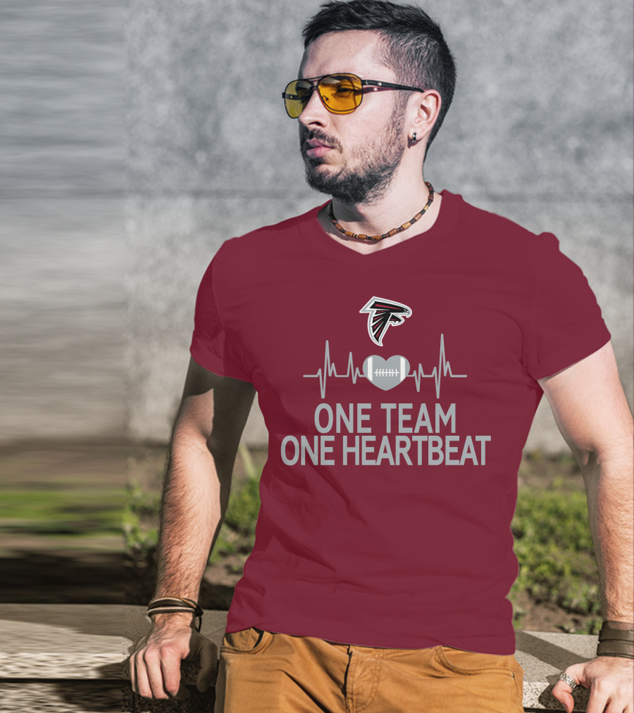 Atlanta Falcons One Team One Heartbeat Football Heartbeat T-Shirt