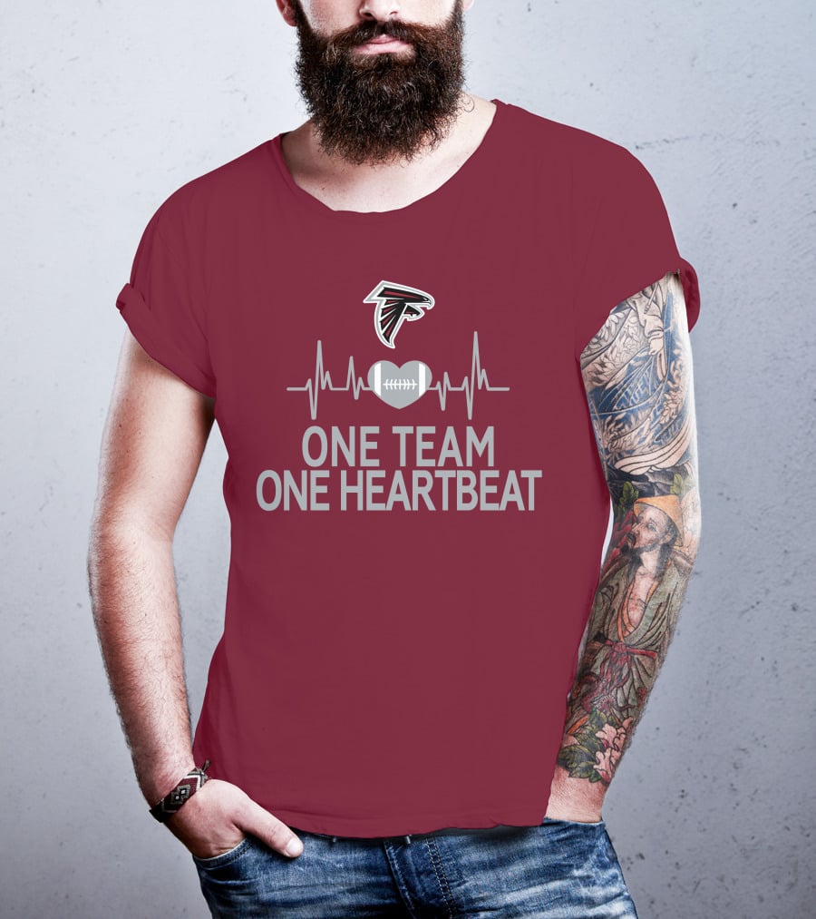 Atlanta Falcons One Team One Heartbeat Football Heartbeat T-Shirt
