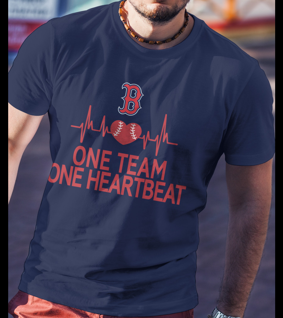 Boston Red Sox Heartbeat Unity Baseball T-Shirt