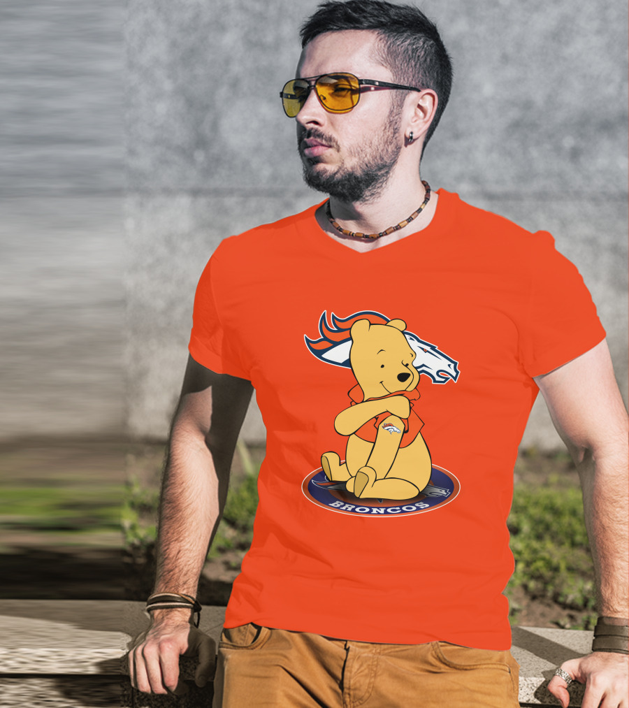 Denver Broncos Winnie The Pooh Football Fan T-Shirt