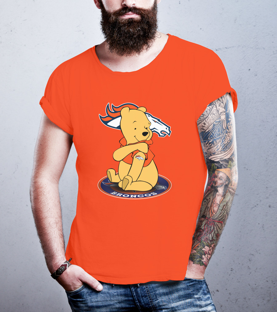 Denver Broncos Winnie The Pooh Football Fan T-Shirt