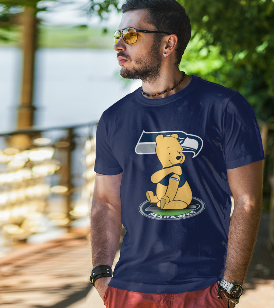 Seattle Seahawks Winnie The Pooh Fan Crossover T-Shirt