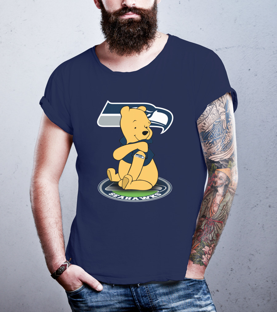 Seattle Seahawks Winnie The Pooh Fan Crossover T-Shirt