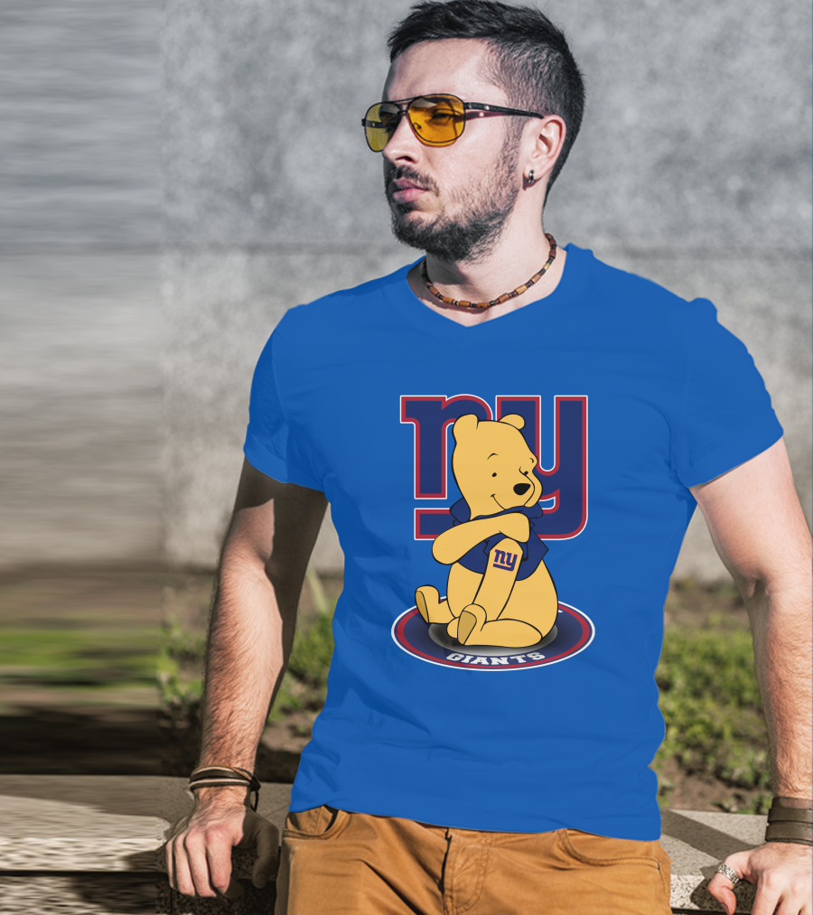 New York Giants Winnie The Pooh Ny Giants T-Shirt
